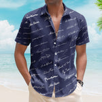 Presidential Signature Pattern - Personalized Hawaiian Shirt