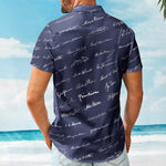 Presidential Signature Pattern - Personalized Hawaiian Shirt