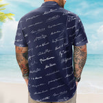 Presidential Signature Pattern - Personalized Hawaiian Shirt