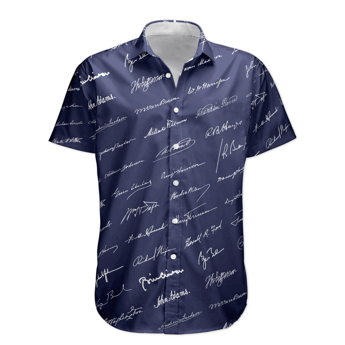 Presidential Signature Pattern - Personalized Hawaiian Shirt