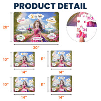 Princess Pink Dress - Board Game For Daughters, Kids - Personalized Photo Jigsaw Puzzle