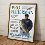 Pro Fisherman More Gear Newspaper Style - Personalized Poster