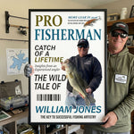 Pro Fisherman More Gear Newspaper Style - Personalized Poster