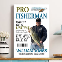 Pro Fisherman More Gear Newspaper Style - Personalized Poster