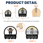 We Never Walk Alone - Personalized Wooden Car Visor Clip