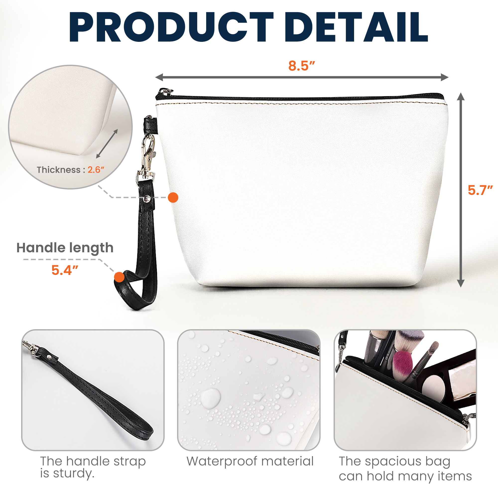 Bad B*Tch Affirmations - Funny Gifts For Coworkers, Friends, Self Gift - Personalized Cosmetic Bag