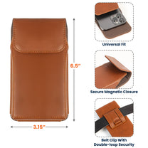 Vintage Custom Name & Symbols For Men, Husband, Dad - Personalized Leather Phone Holster