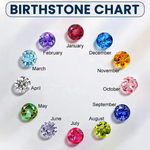 Graduation Gift For Her - Personalized Birthstone Name Necklace With Heart Pendant