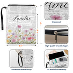 Custom Name And Birth Month Flower - Personalized Book Sleeve
