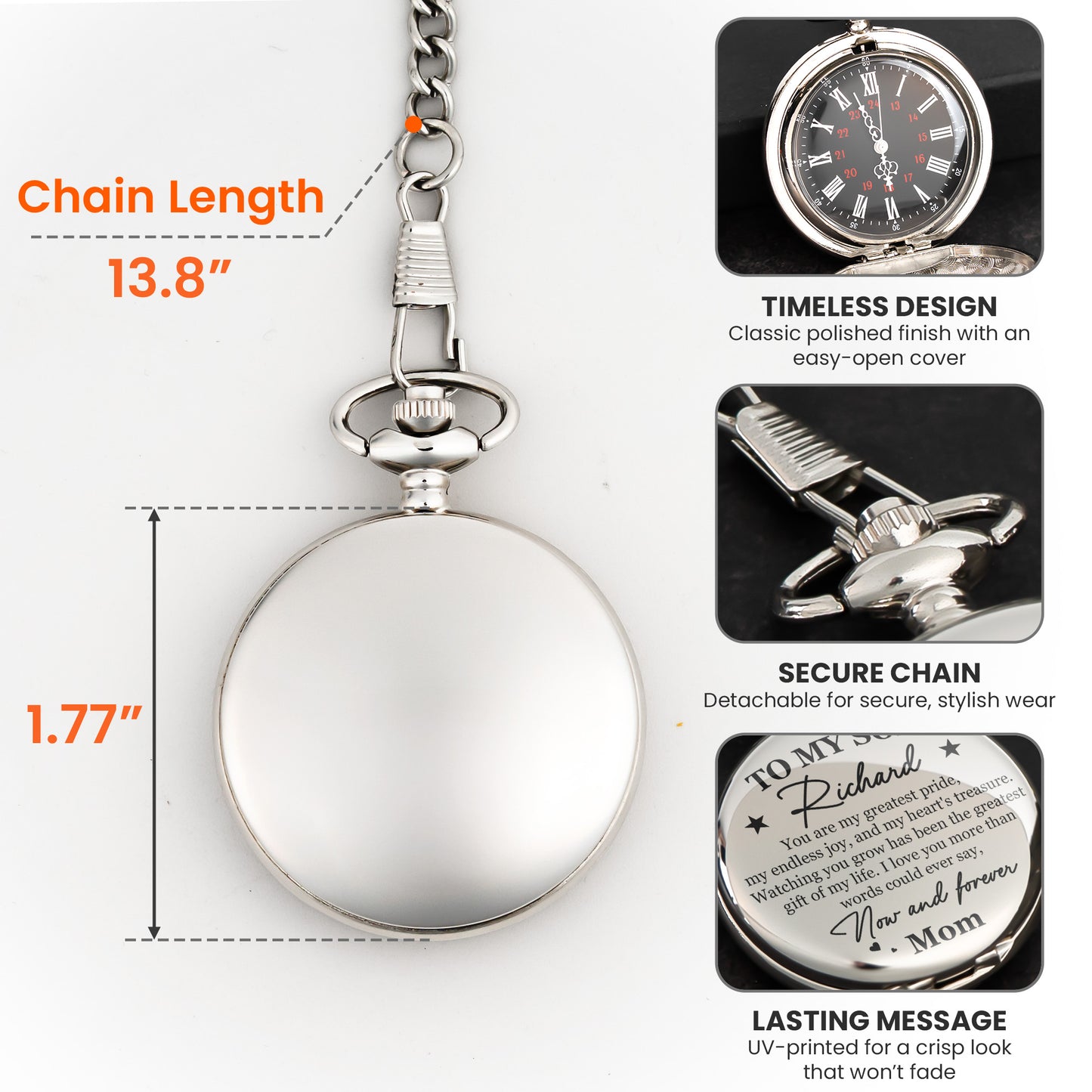 Watching You Grow Has Been The Greatest Gift Of My Life - Personalized Pocket Watch