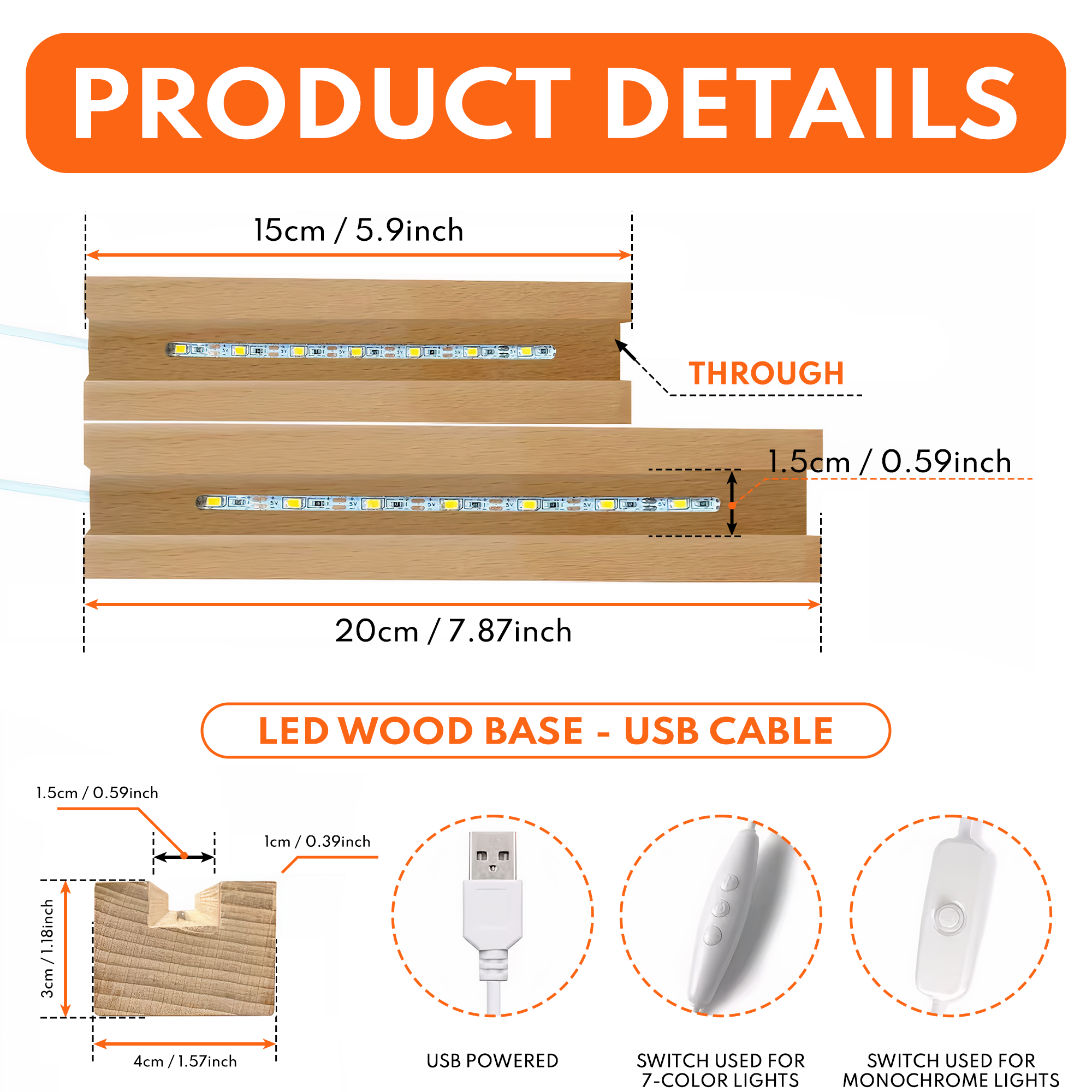 Love You To The Moon And Back - Personalized Photo LED Night Light