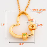 Promise Necklace Couple Gift For Her - Personalized Birthstone Name Necklace With Heart Pendant