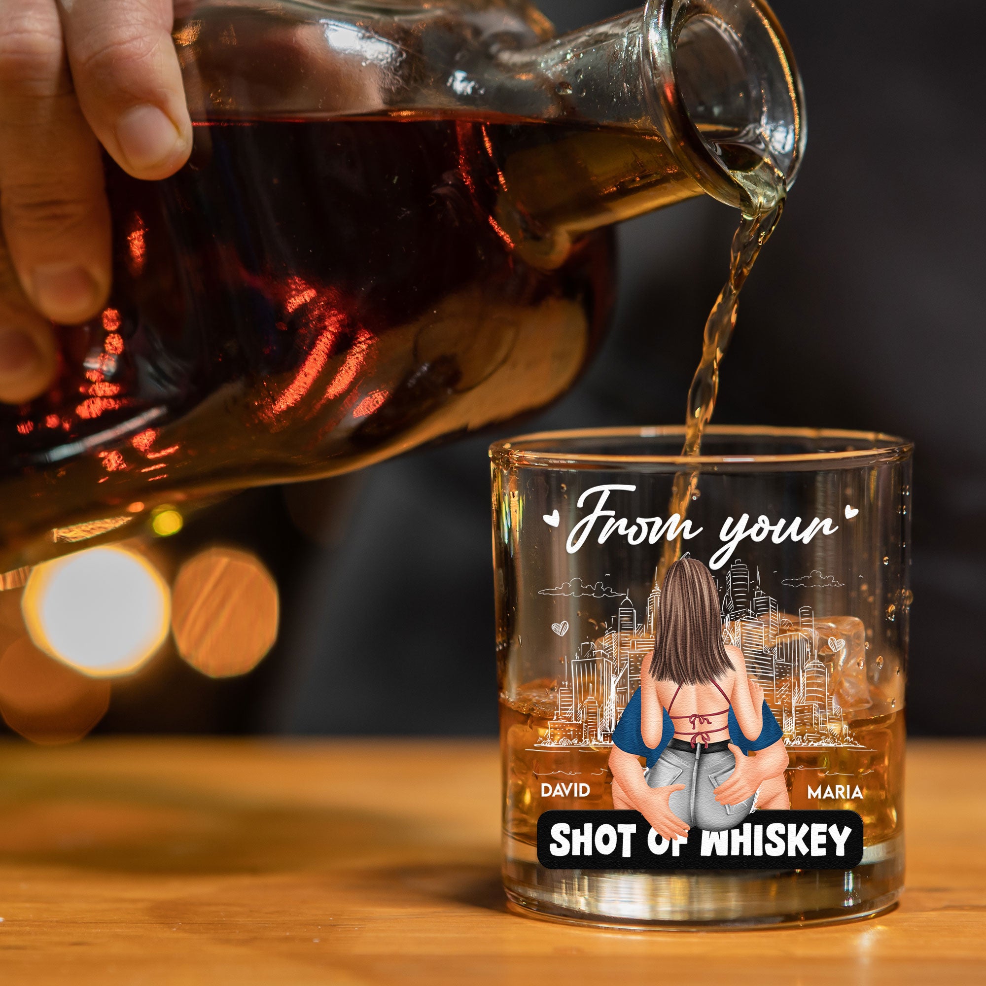 Promise To Always Be By Your Side - Personalized Whiskey Glass