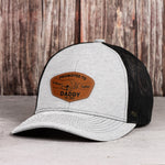 Promoted To Dad, Papa, Mom, Grandma - 1st Father's Day - Personalized Leather Patch Hat