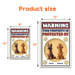 Property Is Protected By 3D Style Pattern - Personalized Metal Sign