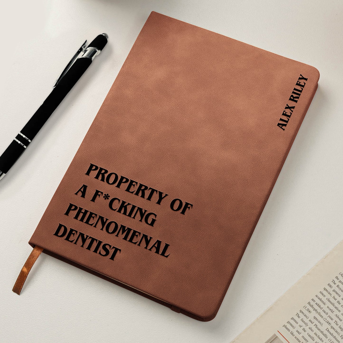 Property Of A F*Cking Phenomenal - Personalized Leather Journal