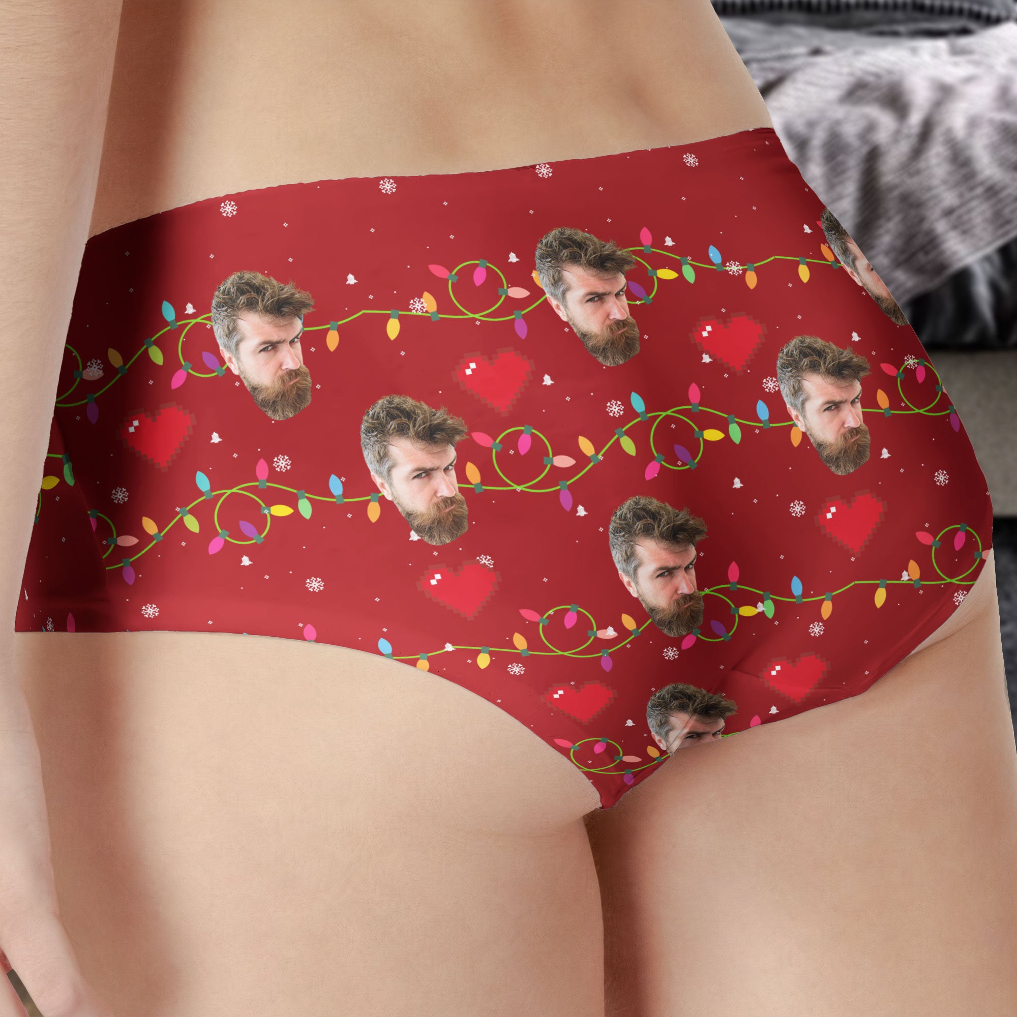 Property Of Theme - Personalized Photo Women’s Low-Waisted Brief - Gift For Wife