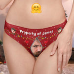 Property Of Theme - Personalized Photo Women’s Low-Waisted Brief - Gift For Wife