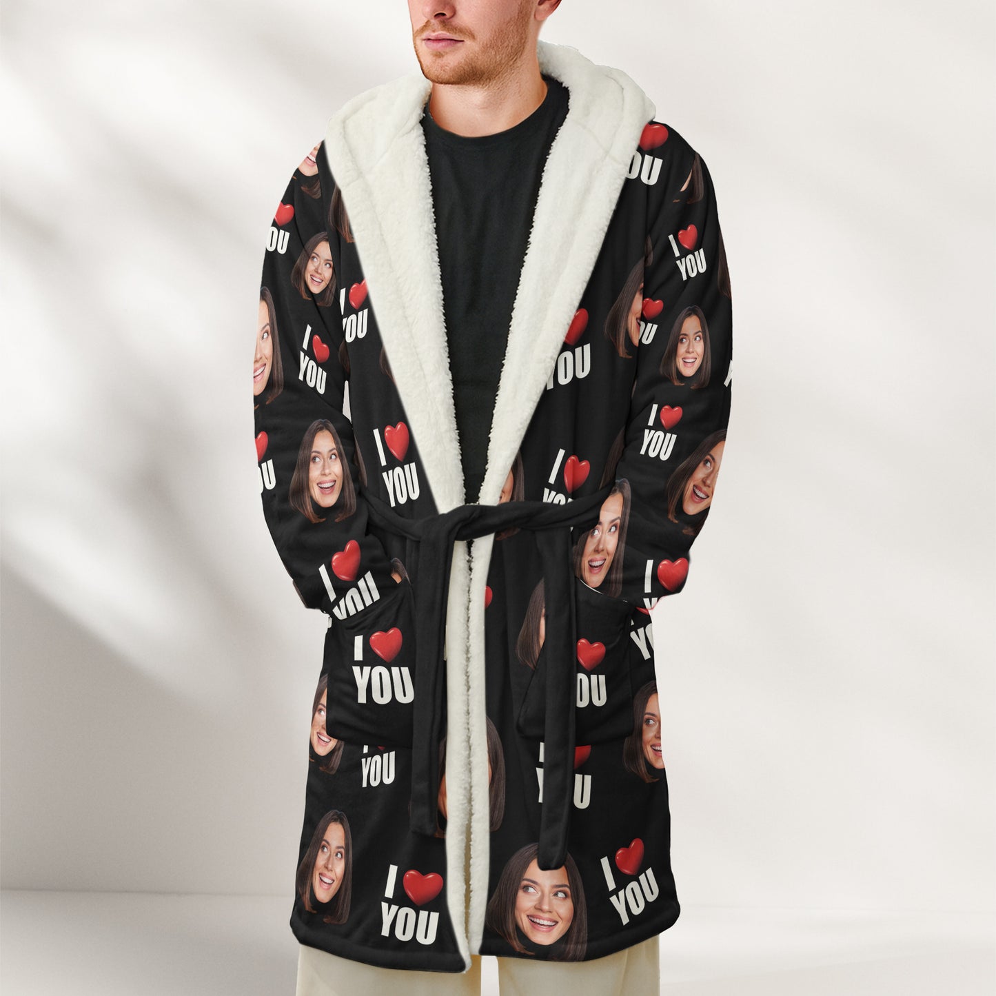 Property Of Custom Funny Face Gift For Him Gift For Her - Personalized Photo Hooded Robe