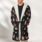 Property Of Custom Funny Face Gift For Him Gift For Her - Personalized Photo Hooded Robe
