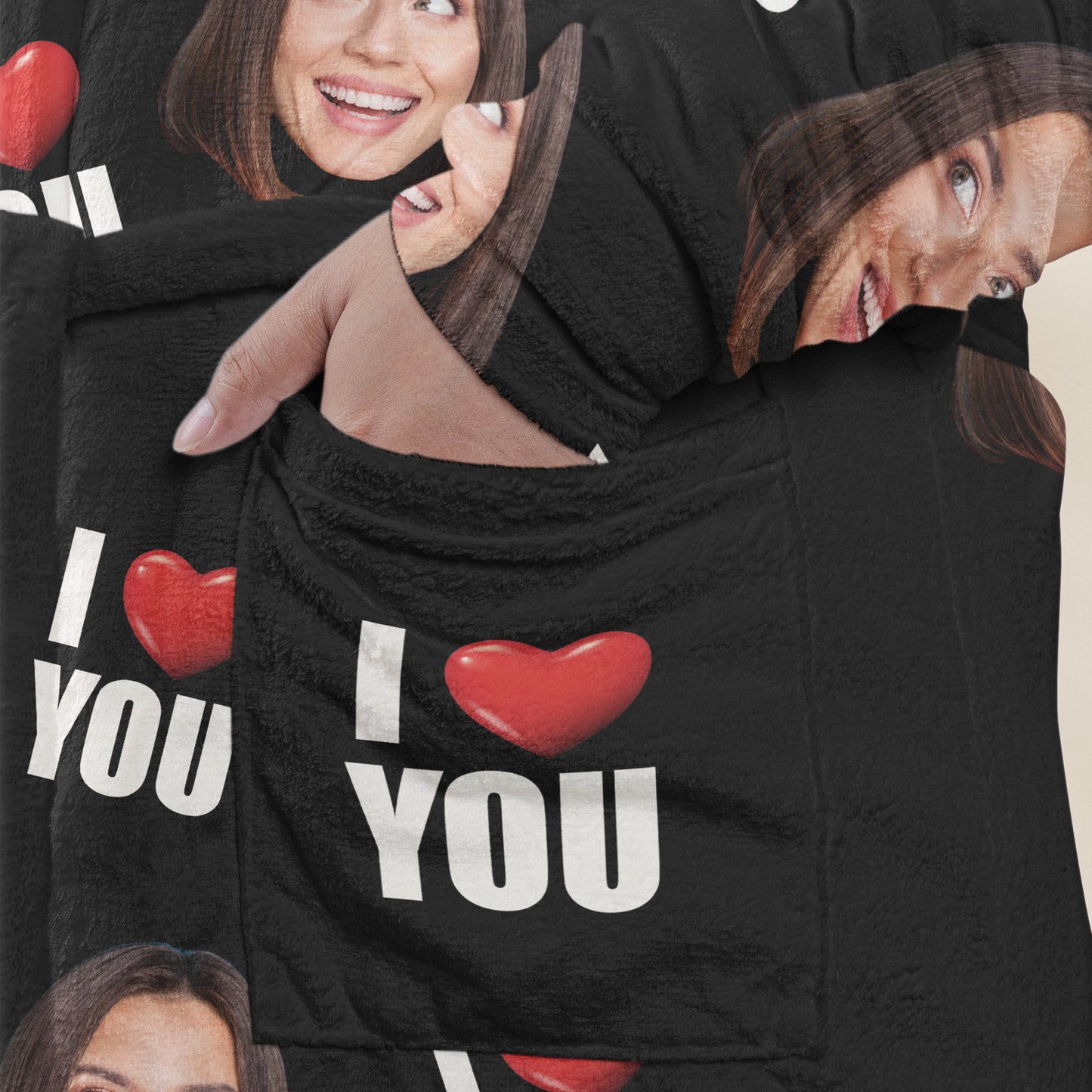 Property Of Custom Funny Face Gift For Him Gift For Her - Personalized Photo Hooded Robe