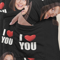 Property Of Custom Funny Face Gift For Him Gift For Her - Personalized Photo Hooded Robe