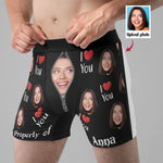 (Photo Inserted) Property Of Girlfriends - Personalized Men's Boxer Briefs - Valentine's Day, Loving, Birthday Gift For Boyfriend, Husband, Life Partners 