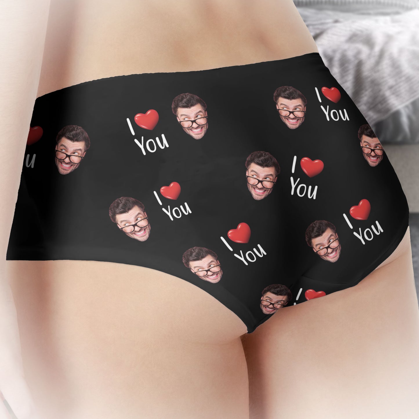 Property Of Him - Personalized Photo Women's Low-Waisted Brief