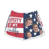 Property Of My Hubby - Personalized Photo Women's Beach Shorts