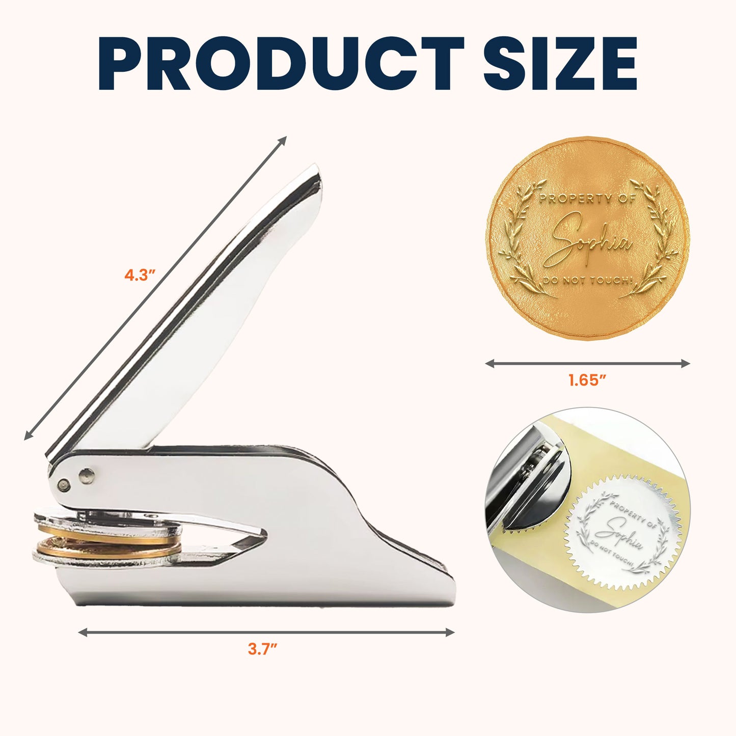 Property Of - Personalized Book Embosser Stamp