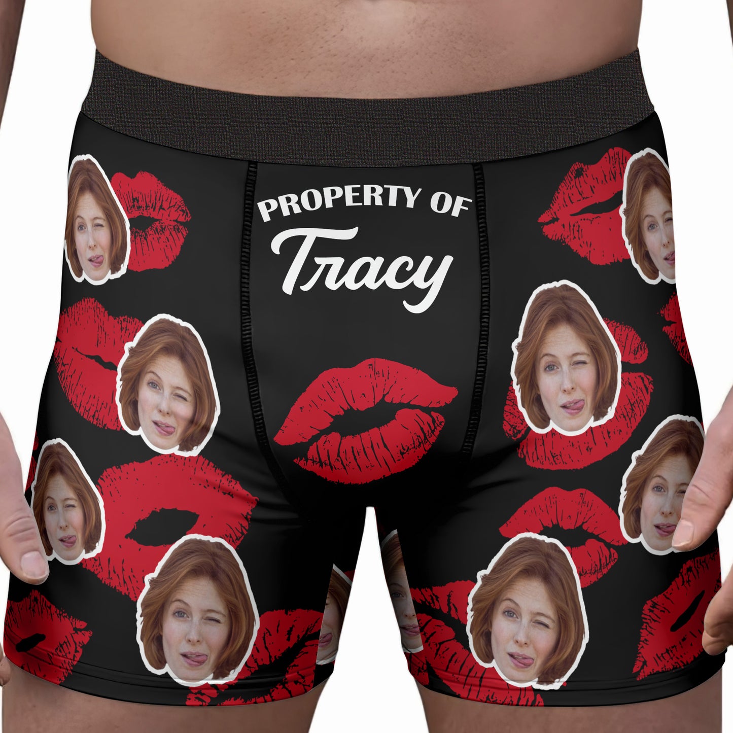 Property Of Wife, Girlfriend Valentine's Day Anniversary Gift For Husband, Boyfriend- Personalized Photo Men's Boxer Brief