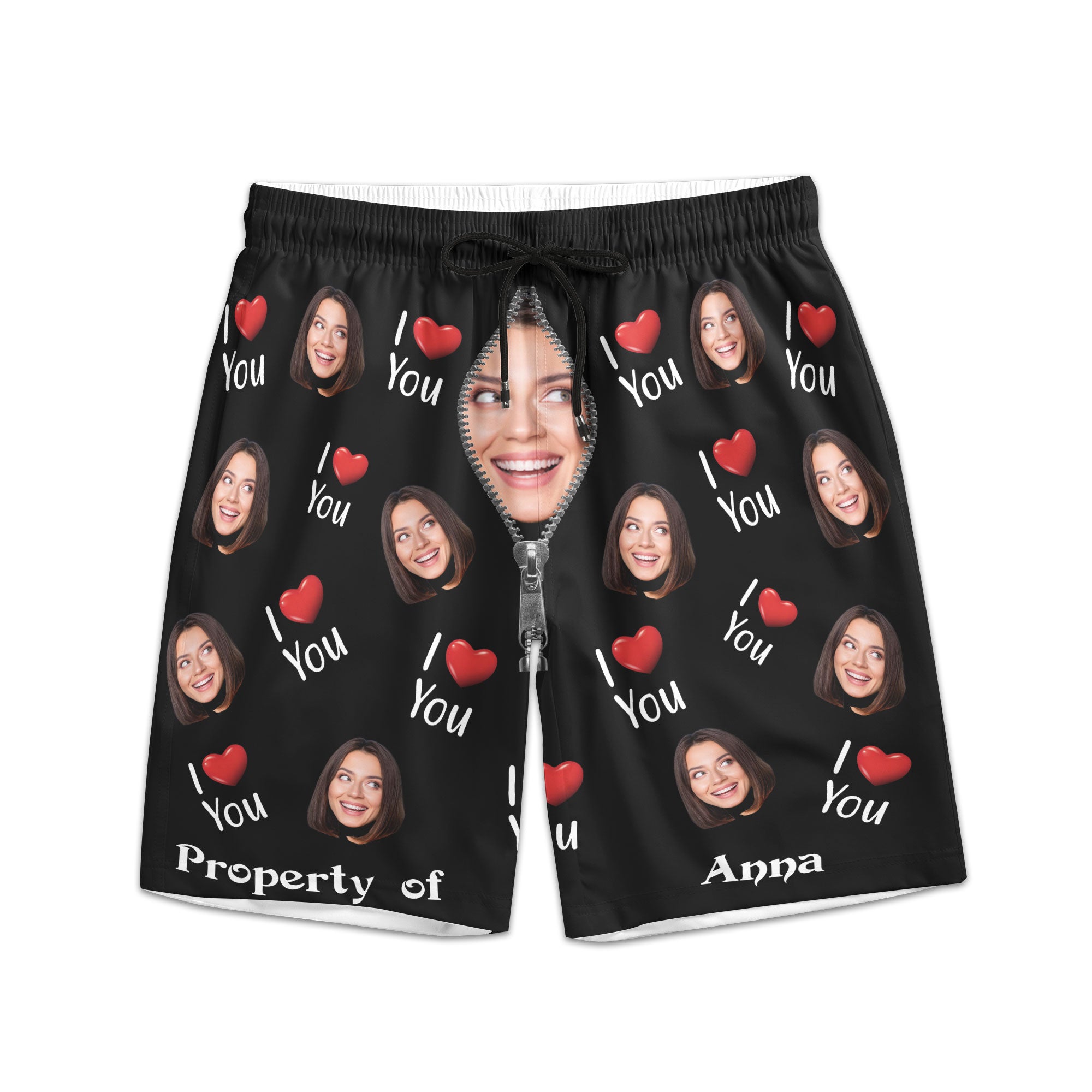 Property Of Wife - Personalized Photo Men's Beach Shorts