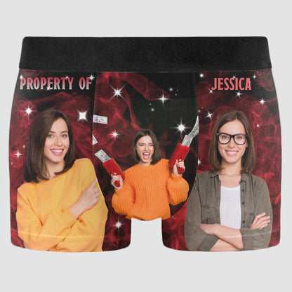 Property Of Wife - Personalized Photo Men's Boxer Briefs