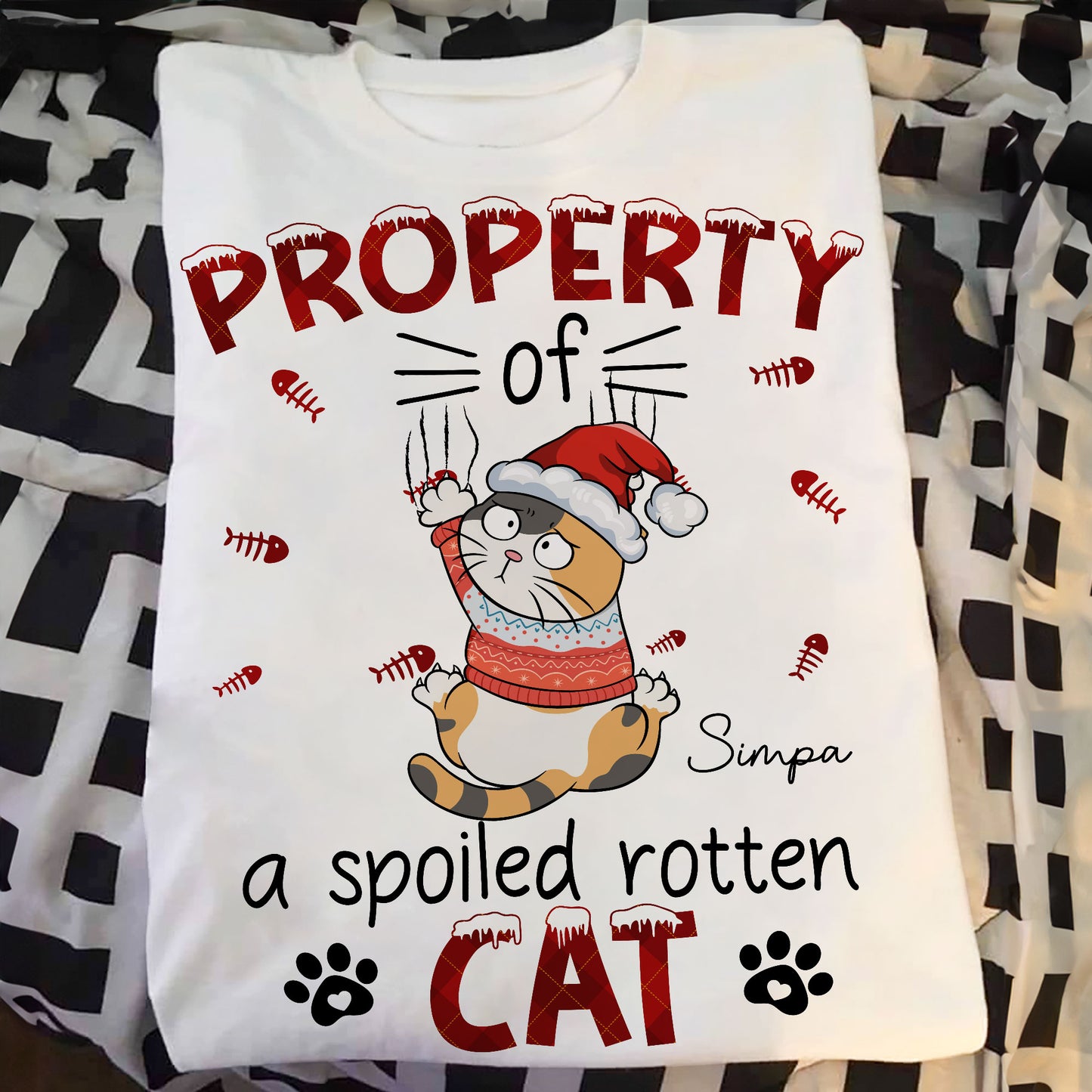 Property Of A Spoiled Rotten Cat - Personalized Shirt