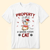 Property Of A Spoiled Rotten Cat - Personalized Shirt