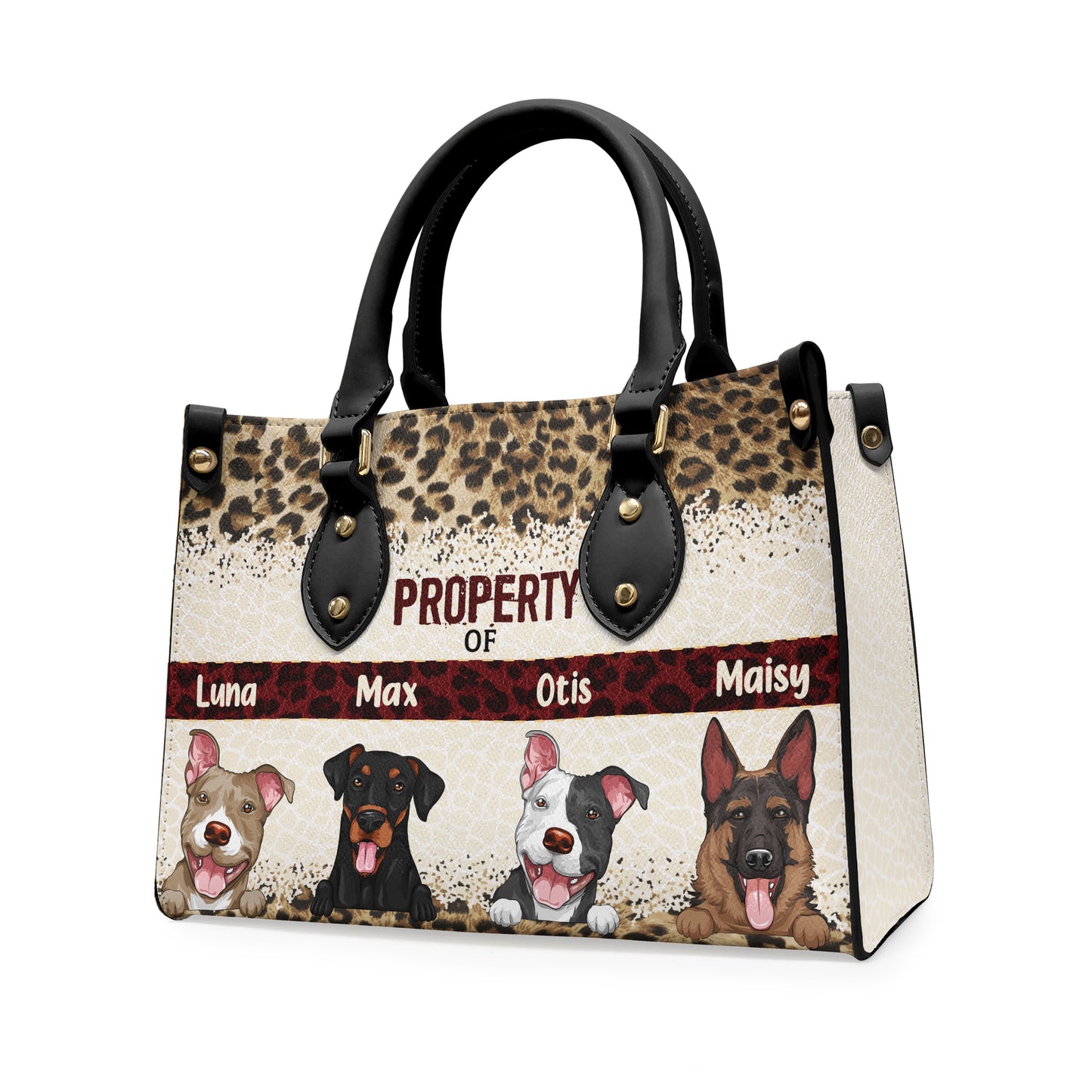 Property Of Pet - Personalized Leather Bag