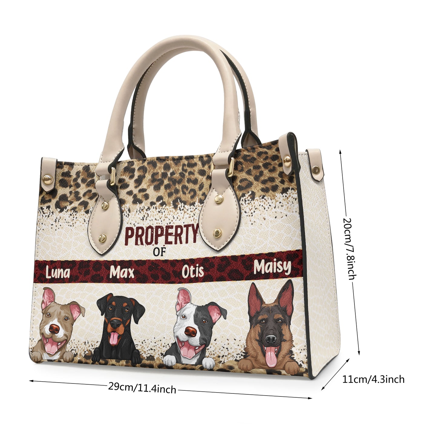 Property Of Pet - Personalized Leather Bag