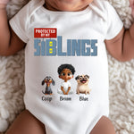 Protected By My Siblings - Personalized Baby Bodysuit