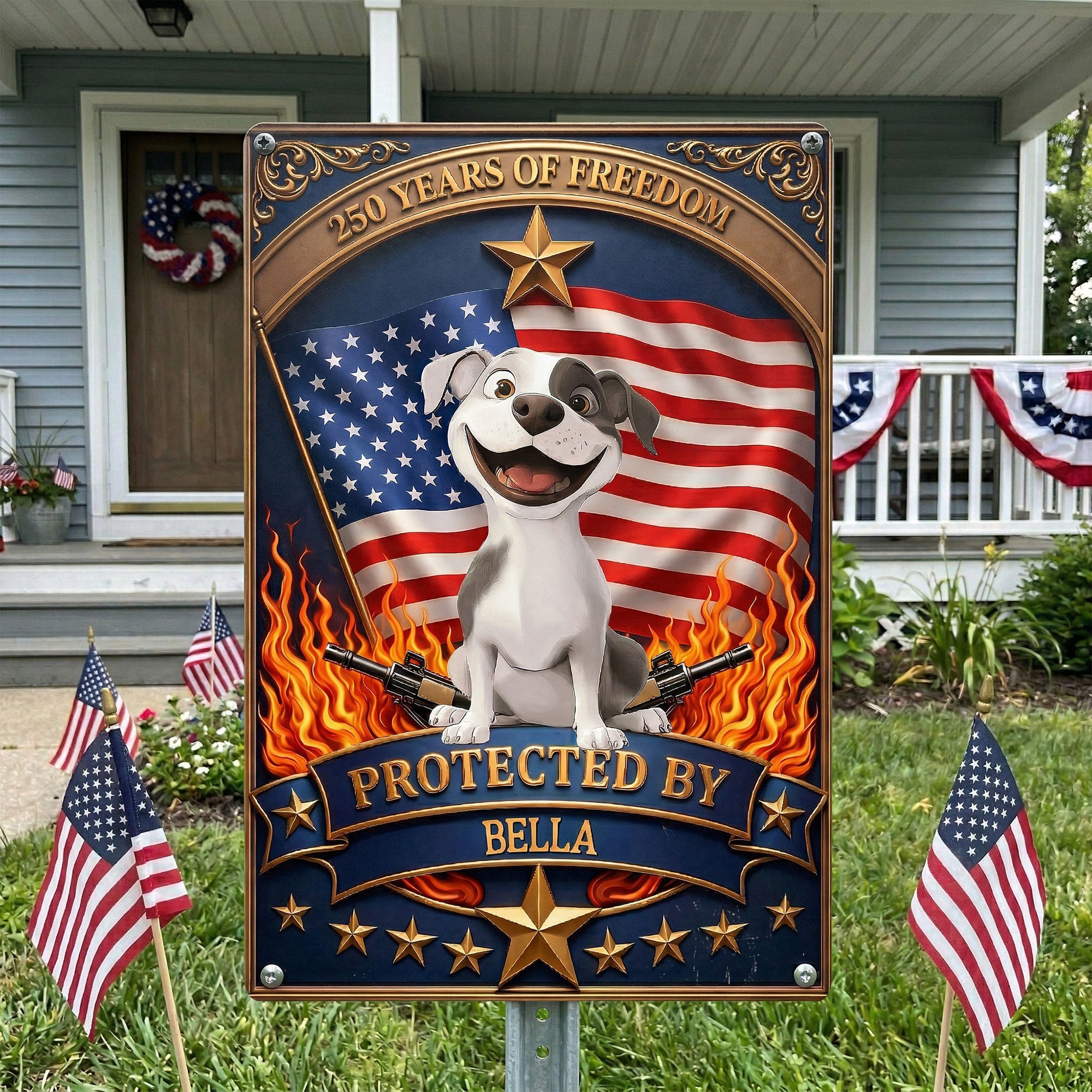 Protected_By_Personalized_Metal_Sign_1