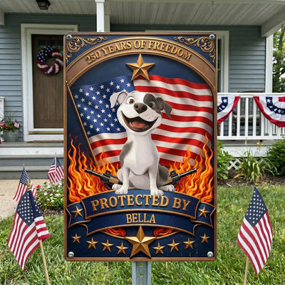 Protected By - Personalized Metal Sign