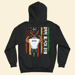 Proud As Dope Black Dad - Personalized Back Printed Shirt