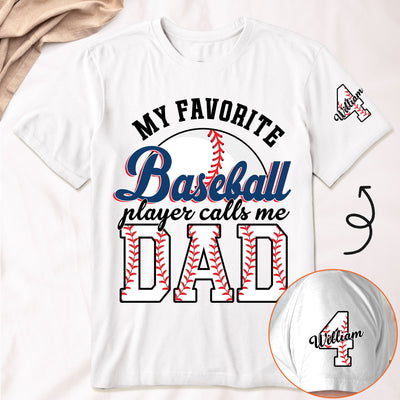 Proud Dad Favorite Player Baseball Softball Football Basketball - Personalized Shirt