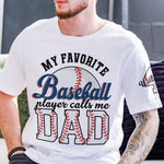 Proud Dad Favorite Player Baseball Softball Football Basketball - Personalized Shirt