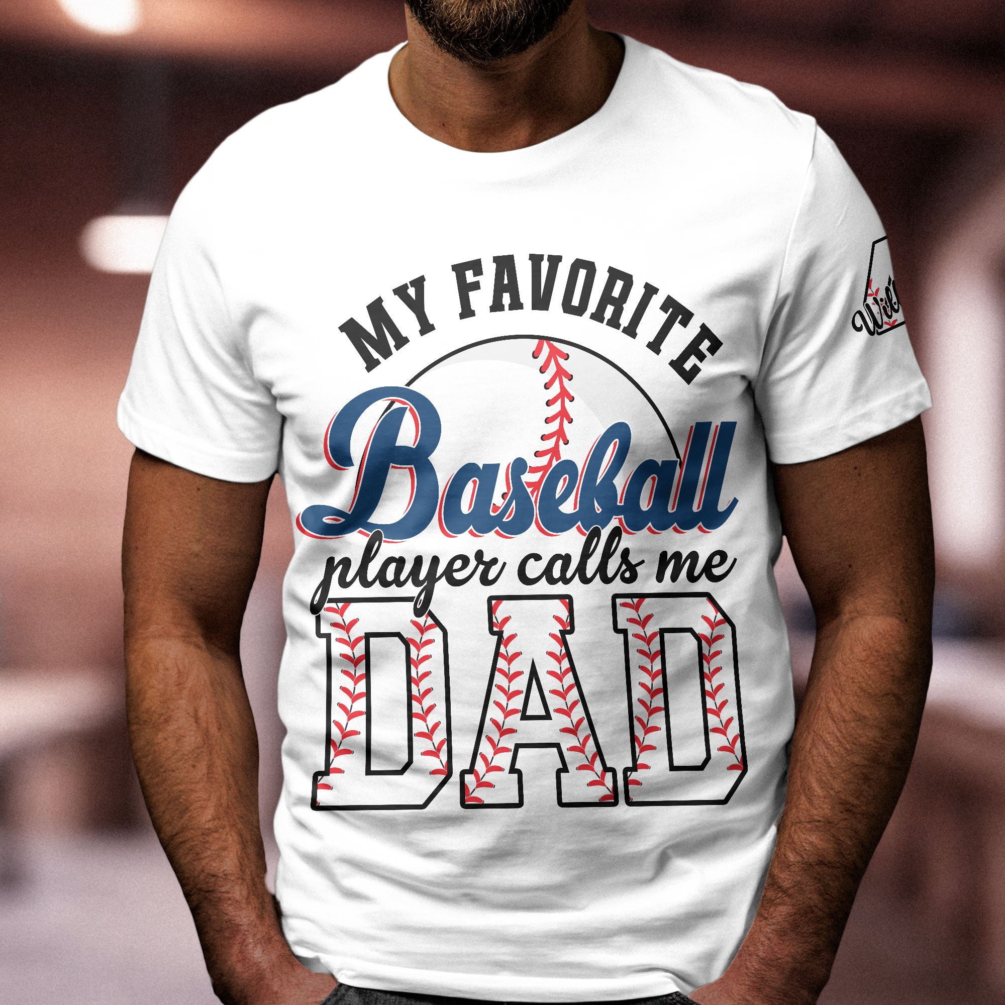 Proud Dad Favorite Player Baseball Softball Football Basketball - Personalized Shirt