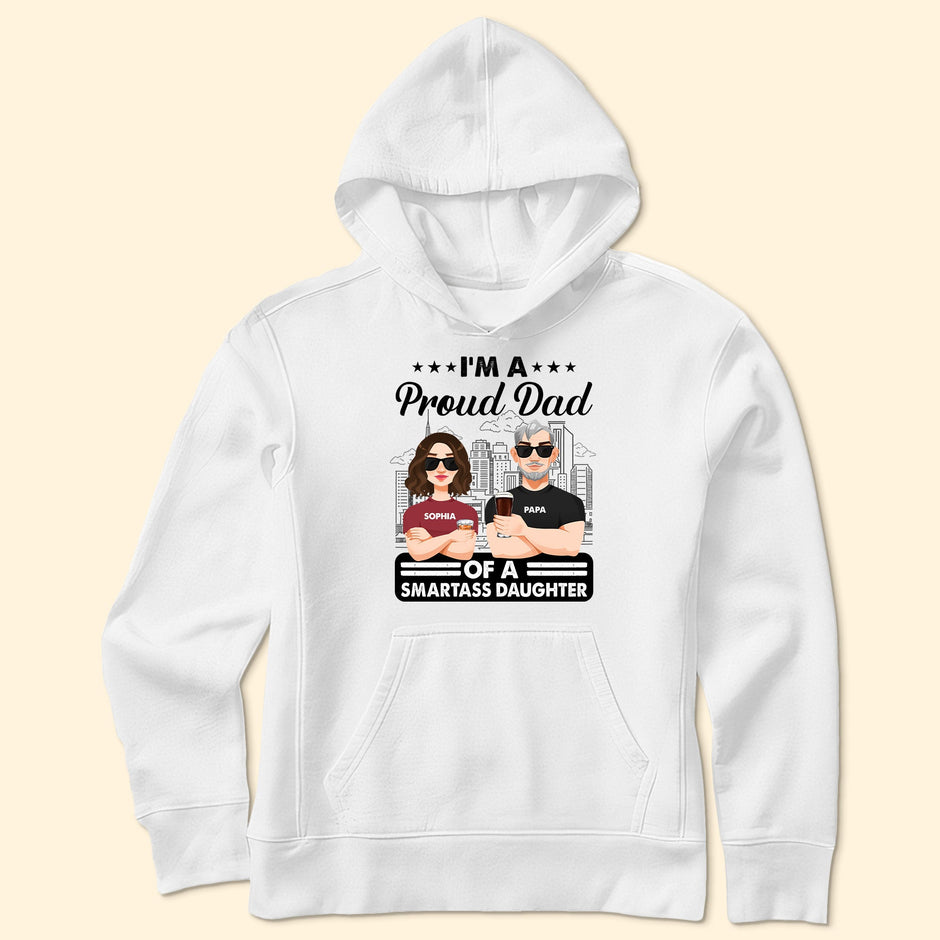 Personalized Christmas Father And Daughter Sweater - Gift Idea For Daughter/Dad - Asshole Dad And Smartass Daughter Best Friends For Life