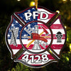 Proud Firefighter - Personalized Firefighter Shaped Acrylic Ornament