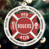 Proud Firefighter - Personalized Wood And Acrylic Ornament With Bow