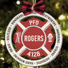 Proud Firefighter - Personalized Wood And Acrylic Ornament With Bow