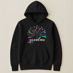 Proud Grandma And Kids Firework Birth Month Flowers - Personalized Shirt