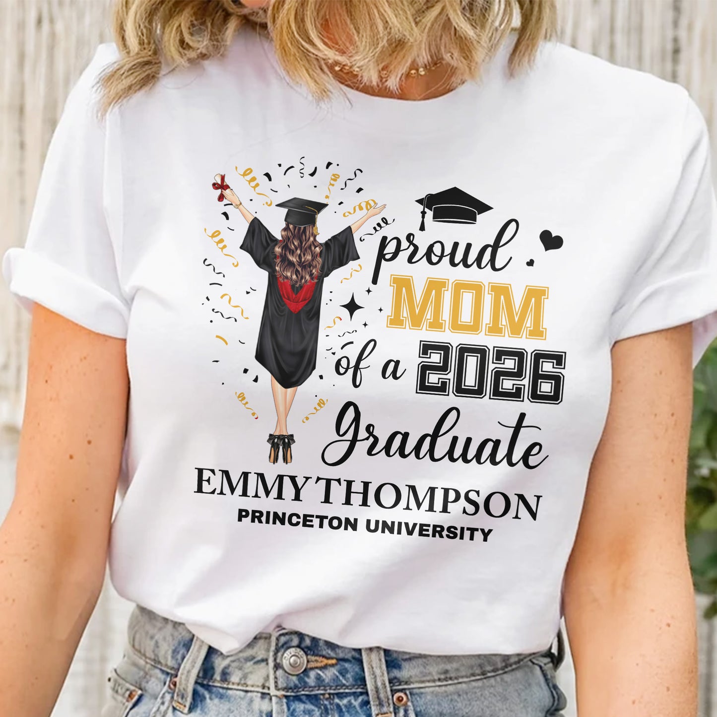 Proud Mom Dad Family Of A Graduate - Personalized Shirt